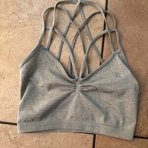 Grey sports bra